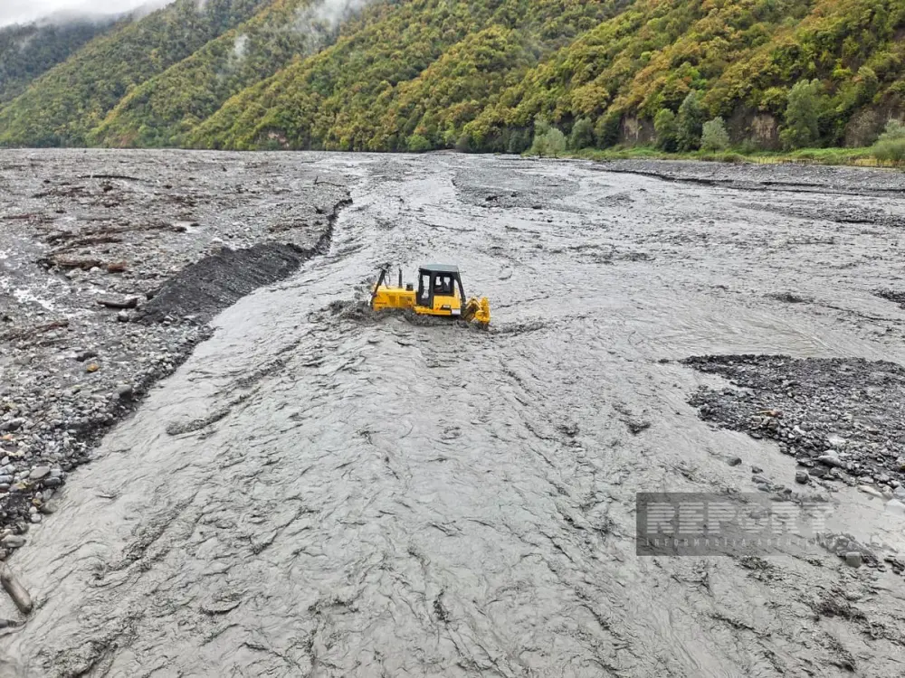 Zaqatalada sel təhlükəsi yarandı - FOTOLAR