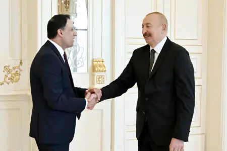 Prezident Böyük Britaniyanın nazirini qəbul etdi - Fotolar