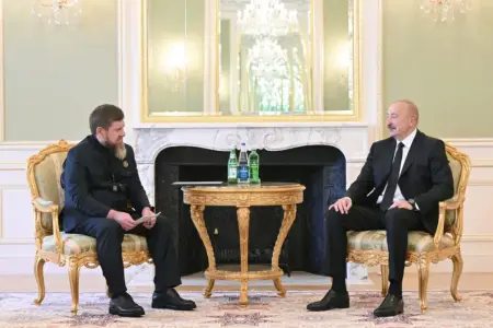 İlham Əliyev Ramzan Kadırovu qəbul etdi - FOTOLAR