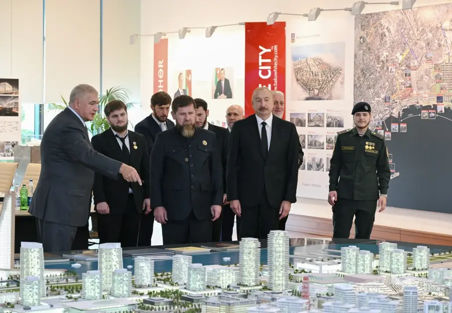 İlham Əliyev və Ramzan Kadırov “Bakı Ağ Şəhər”də oldular - FOTOLAR