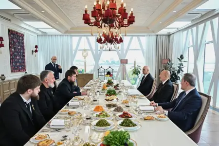 Azərbaycan Prezidenti və Çeçenistan başçısı birgə nahar etdilər