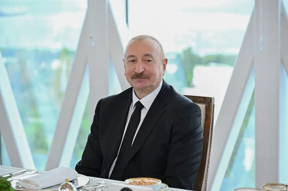 Azərbaycan Prezidenti və Çeçenistan başçısı birgə nahar etdilər