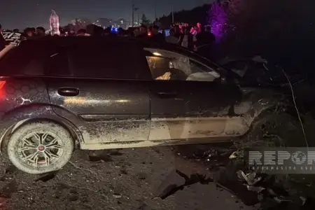 Dəhşətli qəza: KİA motosikletlə toqquşdu, 2 nəfər öldü