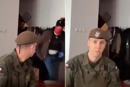Forma geyinib əsgərləri söydü: Canlı yayımda saxlanıldı - ANBAAN VİDEO