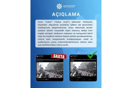 İranın “Səhər” kanalından Azərbaycanla bağlı dezinformasiya
