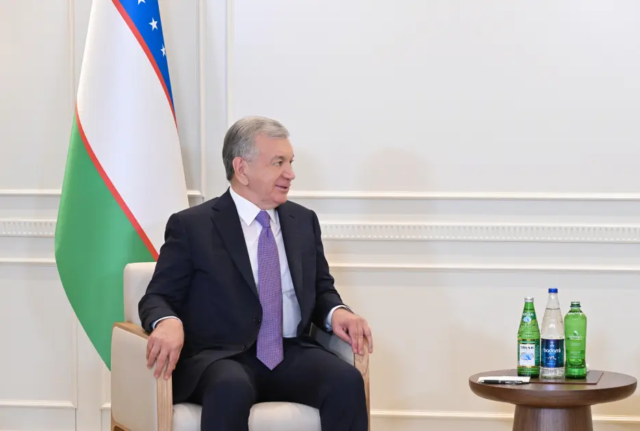 Prezident İlham Əliyev Özbəkistan Prezidenti ilə görüşdü- FOTO