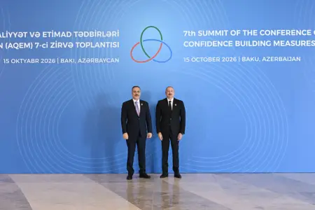 Prezident qonaqları qarşılayır - Fotolar - Yenilənir
