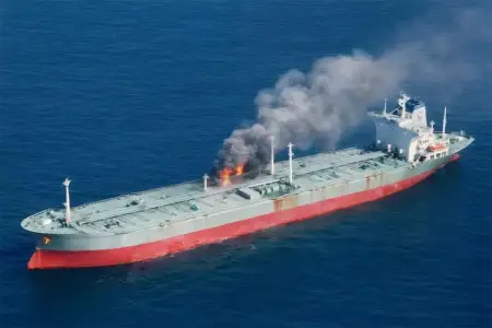 İran ordusu: Hörmüz boğazının şərqində daha bir tanker yandı
