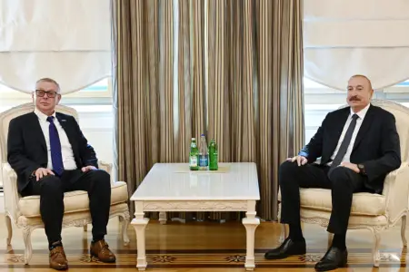 BMT-nin Terrorçuluqla Mübarizə İdarəsinin nümayəndəsi Əliyevin qəbulunda - Foto