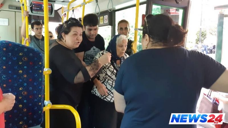 “Baku bus”-da insident: Yaşlı qadın xəsarət aldı – Foto 