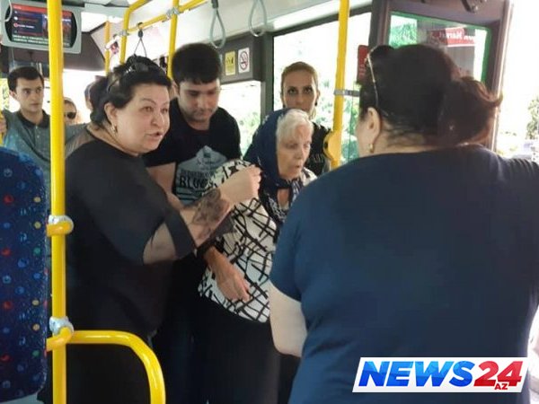 “Baku bus”-da insident: Yaşlı qadın xəsarət aldı – Foto 