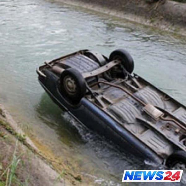 Kürdəmirdə avtomobil su kanalına düşüb, sürücüsü boğularaq ölüb - VİDEO 