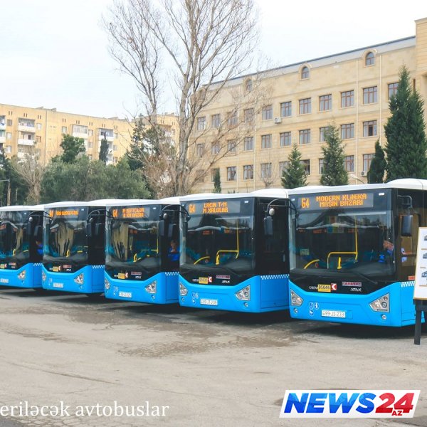 Bakıda bu marşrut xəttinə 20 yeni avtobus verildi - FOTO 