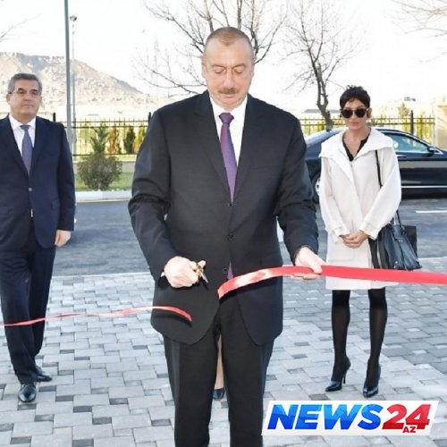 Prezident İlham Əliyev Qobustan qəsəbəsində yeni inşa olunan xəstəxananın açılışında iştirak edib 