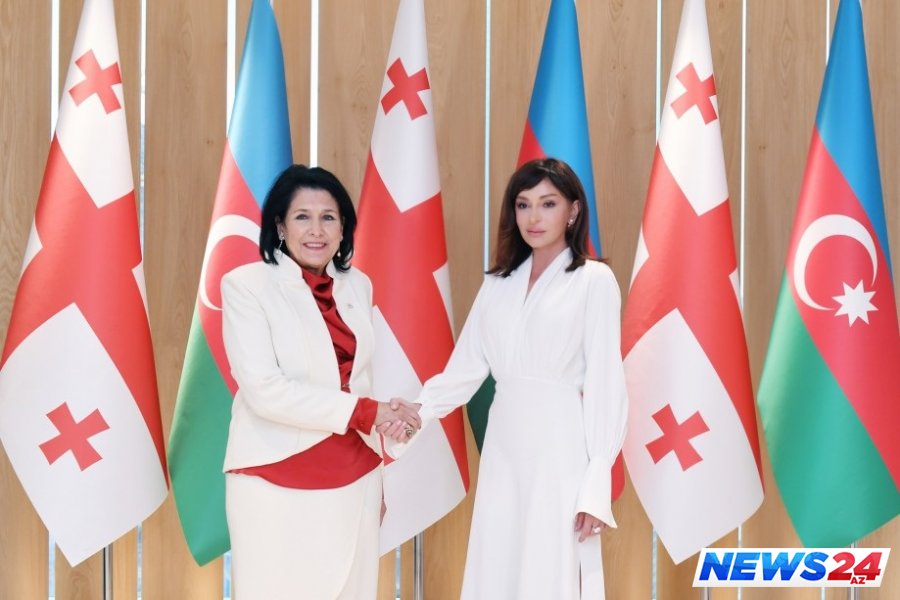Mehriban Əliyeva Gürcüstan Prezidenti Salome Zurabişvili ilə görüşüb - FOTO 