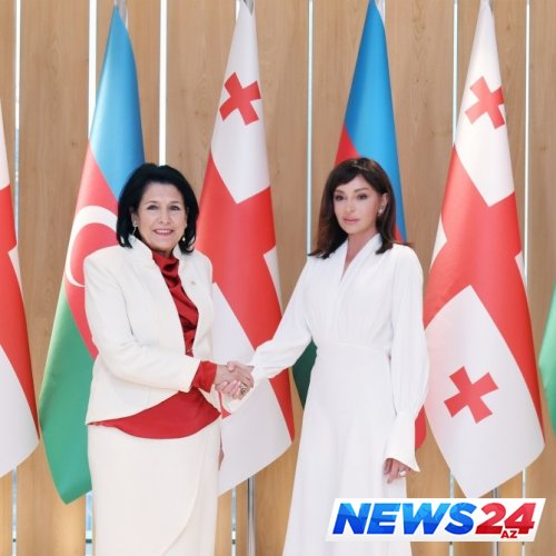 Mehriban Əliyeva Gürcüstan Prezidenti Salome Zurabişvili ilə görüşüb - FOTO 