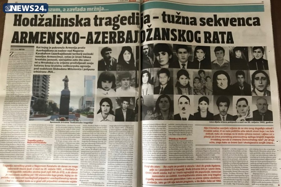 Xorvatiya mətbuatı Xocalı soyqırımı barədə yazdı - FOTO 