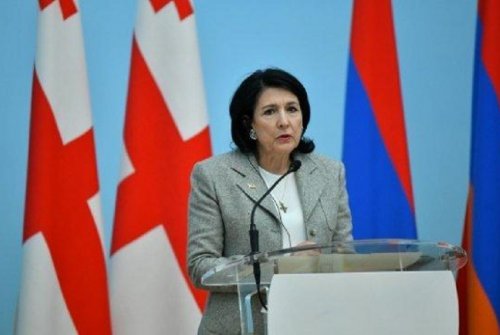 Gürcüstan prezidenti Ermənistanı Azərbaycan torpaqlarının işğalında ittiham edib 
