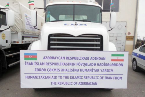 Azərbaycandan İrana 1 milyonluq yardım FOTOLAR