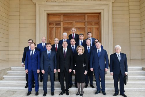 Prezident İlham Əliyev Rusiya Federasiya Şurasının sədrini qəbul edib FOTO