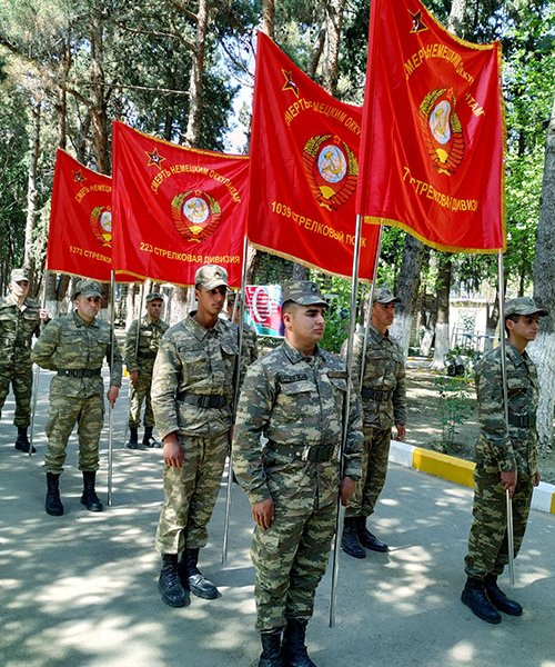 Faşizm üzərində Qələbənin ildönümü münasibətilə hərbi hissədə tədbir keçirilib 