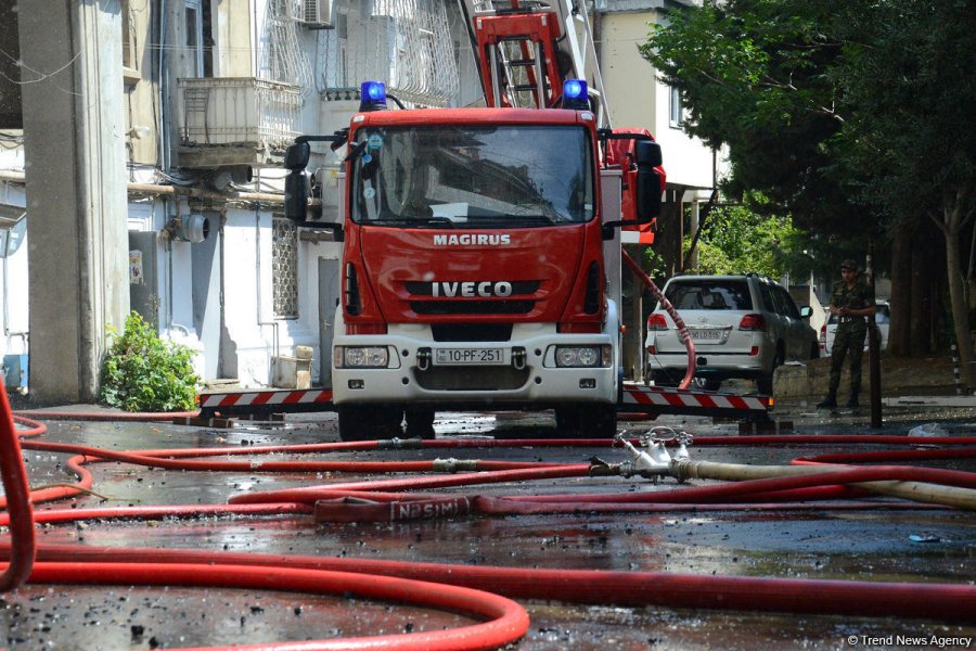 Bakıda 9 otaqlı evdə YANĞIN