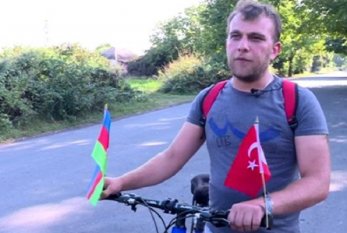 Azərbaycanlı gənc Ərdoğanı görmək üçün 17 gün velosiped sürəcək