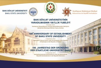 BDU-nun 100 illik yubileyi Vyanada qeyd ediləcək 