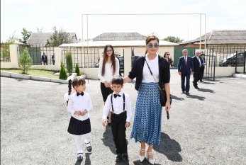 Mehriban Əliyeva uşaq bağçasının açılışında olub -FOTOLAR
