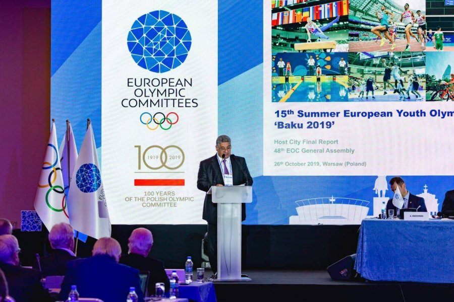 Azad Rəhimov Avropa Olimpiya Komitələri 48-ci Baş Assambleyasında çıxış edib 