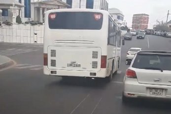 Bakıda “protiv” gedən avtobus sürücüsü – VİDEO