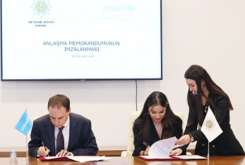 Heydər Əliyev Fondu ilə UNİSEF memorandum imzaladı