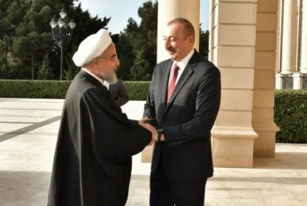 İlham Əliyev Ruhani ilə GÖRÜŞDÜ - FOTOLAR