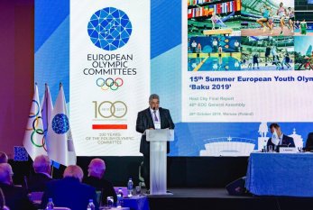 Azad Rəhimov Avropa Olimpiya Komitələri 48-ci Baş Assambleyasında çıxış edib 