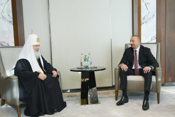 Prezident Patriarx Kirill ilə görüşdü - FOTOLAR