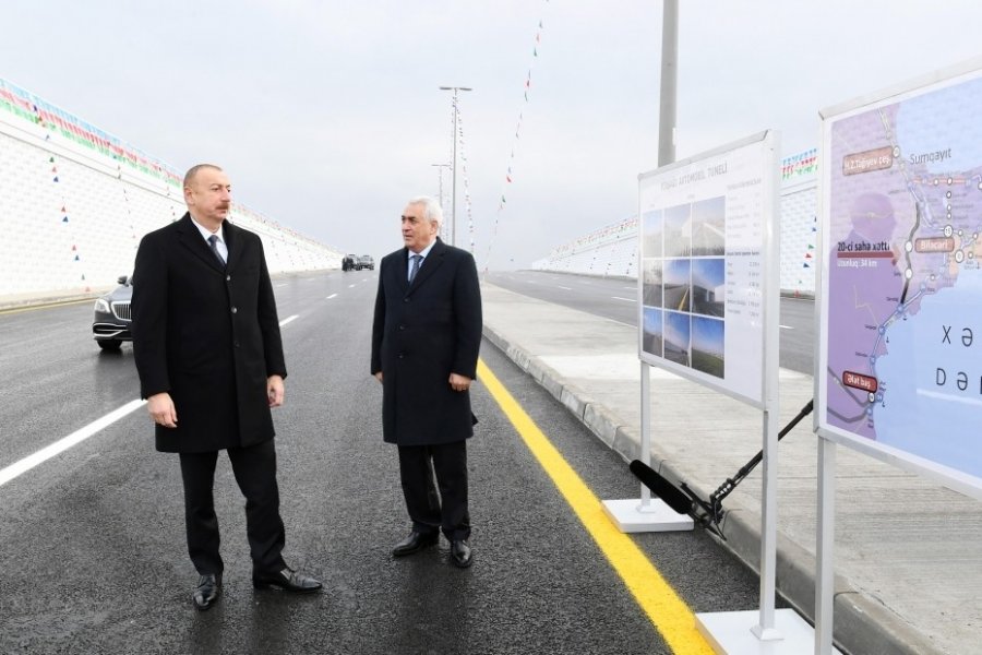 Prezident İlham Əliyev Pirşağıda avtomobil tunelinin AÇILIŞINDA - YENİLƏNİB - FOTOLAR