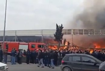 Tikinti bazarındakı yanğında 9 nəfər zəhərləndi -YENİLƏNDİ