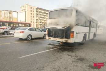 BNA -dan avtobusda yanğınla bağlı açıqlama - YENİLƏNDI - FOTO