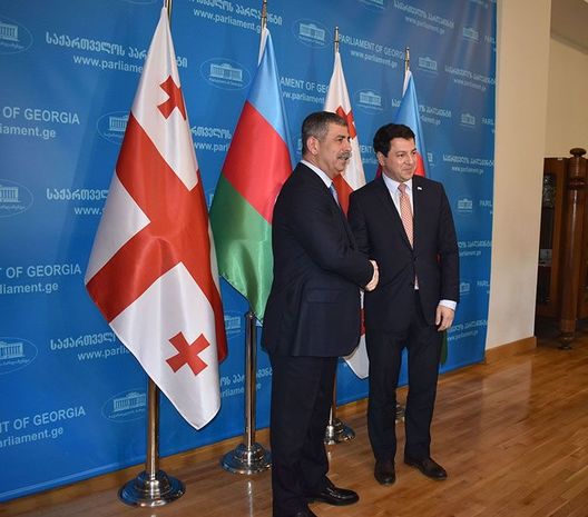 Zakir Həsənov Gürcüstan Parlamentinin sədri ilə görüşüb 