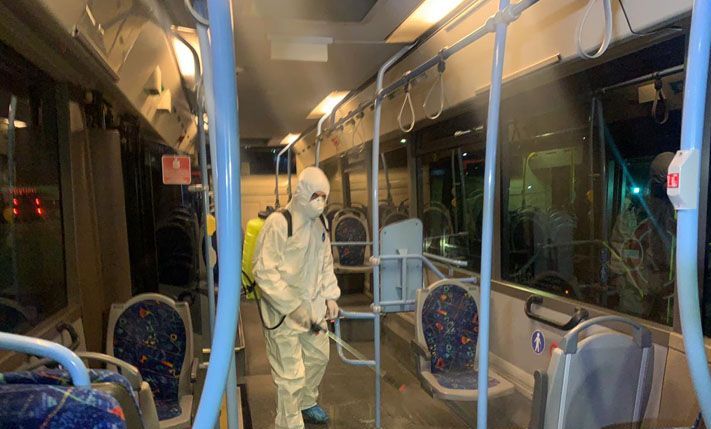 “Bakubus” avtobusları dezinfeksiya edilir 