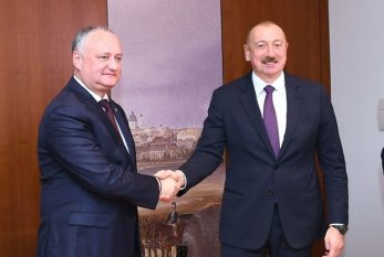 İlham Əliyev Moldova Prezidenti ilə görüşdü - Foto