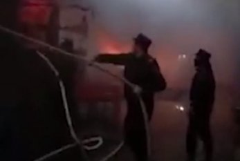 “Sədərək”dəki yanğında polisdən BÖYÜK FƏDAKARLIQ - VİDEO