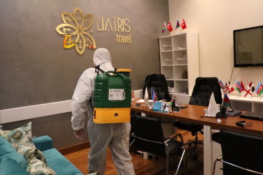 "Liatris Holdinq"də dezinfeksiya işləri aparıldı - VİDEO
