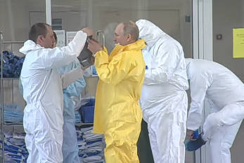 Putin koronaviruslu xəstələrlə görüşə getdi -VIDEO