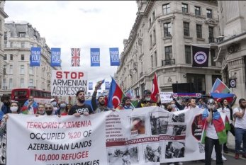 Azərbaycanlılar erməni təcavüzünə qarşı Londonda aksiyası KEÇİRDİLƏR