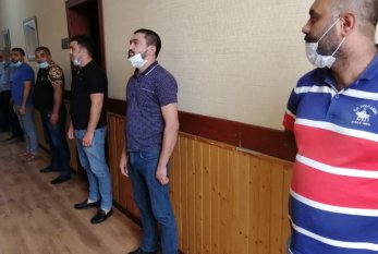 Abşeronda kafe sahibi və 8 nəfər müştəri saxlanıldı - Fotolar