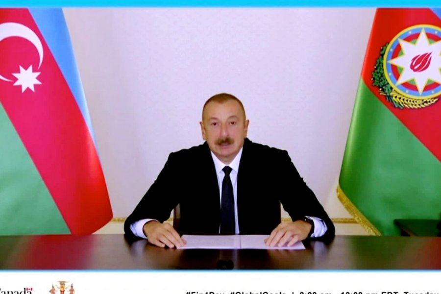 İlham Əliyev dövlət və hökumət başçılarının toplantısında videoformatda çıxış edib 