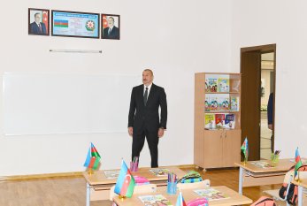 Prezident Əmircanda məktəb açılışına qatıldı - FOTOLAR - YENİLƏNDİ