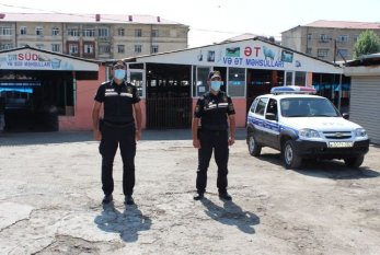 Koronavirusa görə bağlanan Şəki bazarı polis nəzarətinə götürüldü - FOTO