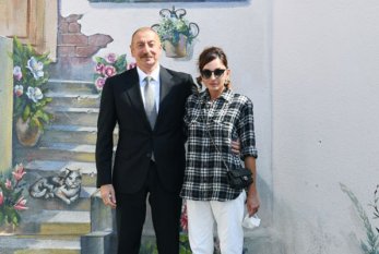 Prezidentlə xanımının Balaxanıdakı FOTOLARI - VİDEO